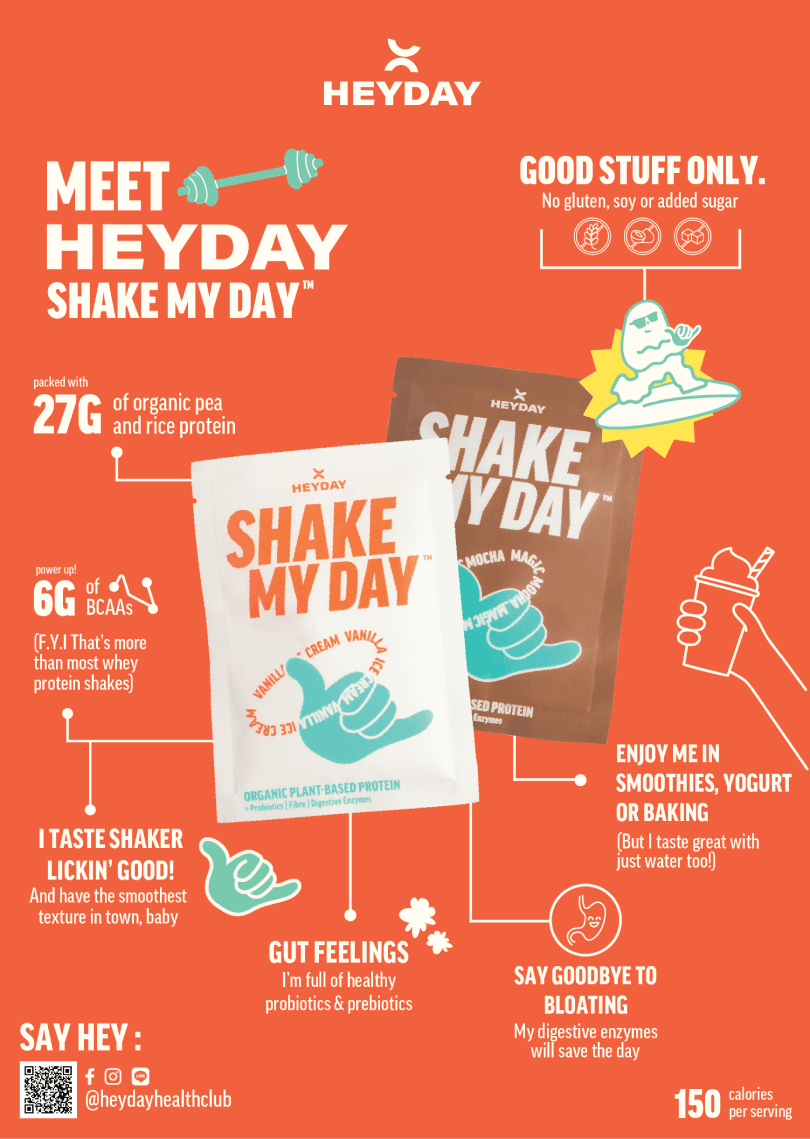 Heyday – Organic Plant-Based Protein – sachets