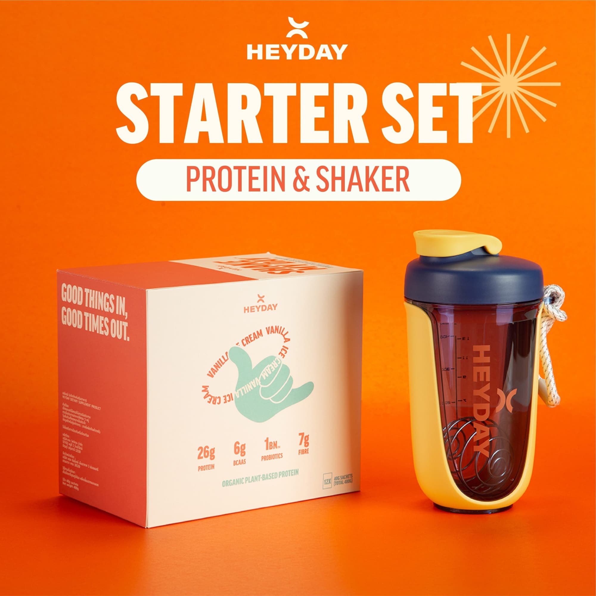 Heyday – Starter Set: Organic Plant-Based Protein + Shaker